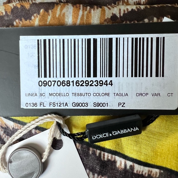 Dolce & Gabbana Scarf large 100% Cotton Animal Print 30” X 70” New with Tags - Picture 10 of 15